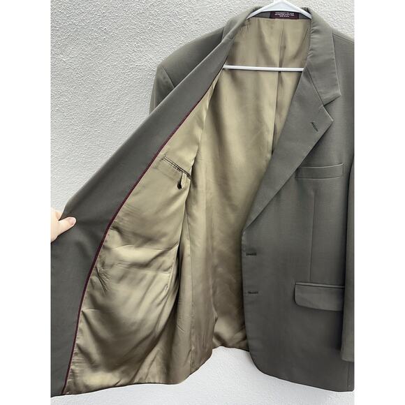 Evan Picone for The Bon-Ton Mens Blazer Size Unknown Brown Pure Wool Altered - Picture 5 of 12